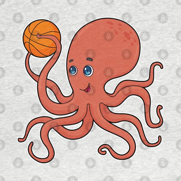 Octopus Basketball player Basketball by Markus Schnabel